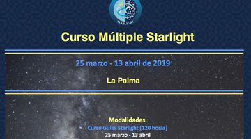 La Palma acoge la celebración de un Curso Múltiple Starlight entre el 25 de marzo y el 13 de abril