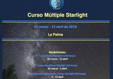 La Palma acoge la celebración de un Curso Múltiple Starlight entre el 25 de marzo y el 13 de abril