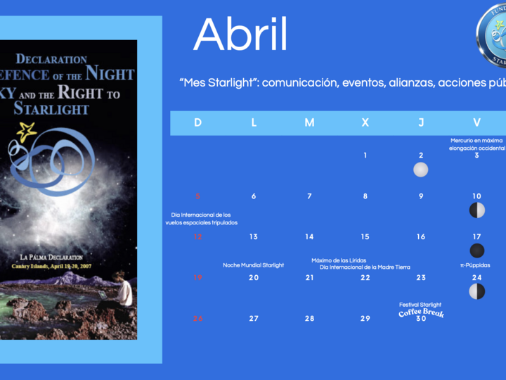Abril 2026: el mes Starlight activa la conciencia global sobre el cielo nocturno