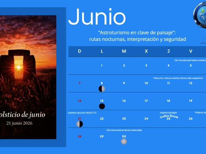 Junio 2026 astroturismo paisaje y noches de verano en la agenda Starlight