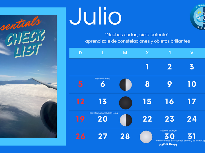Julio 2026: noches cortas, grandes cielos y el inicio de la temporada estival del astroturismo