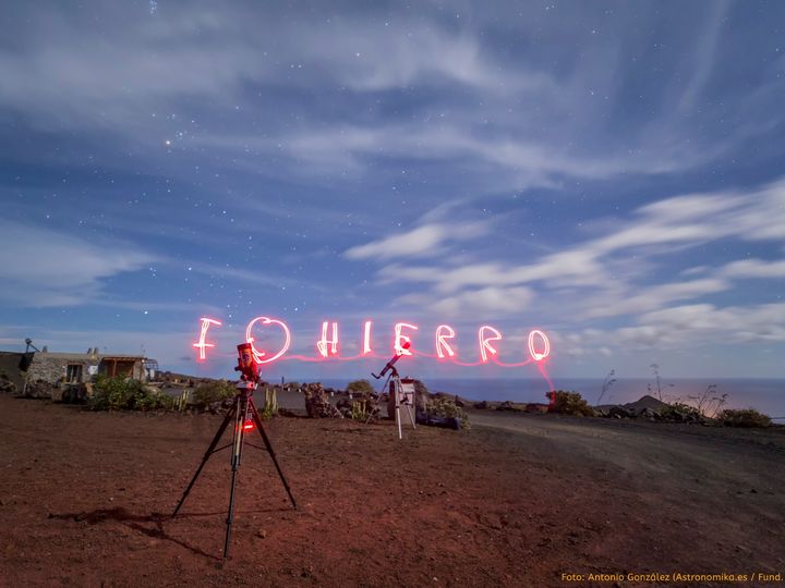Imagen tomada en las Jornadas Informativas Starlight, en la isla de El Hierro