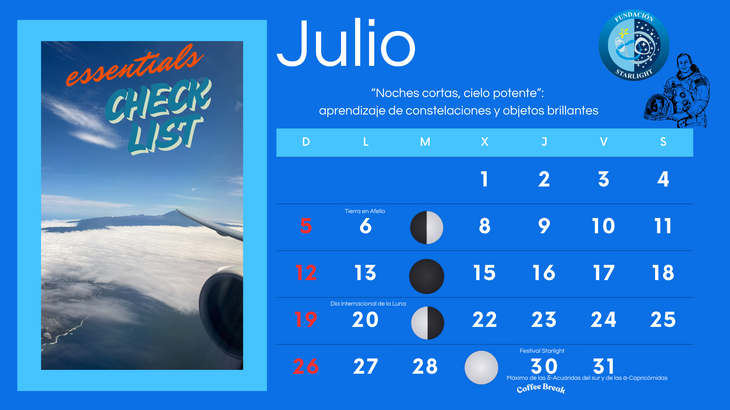 Julio 2026 noches cortas grandes cielos y el inicio de la temporada estival del astroturismo